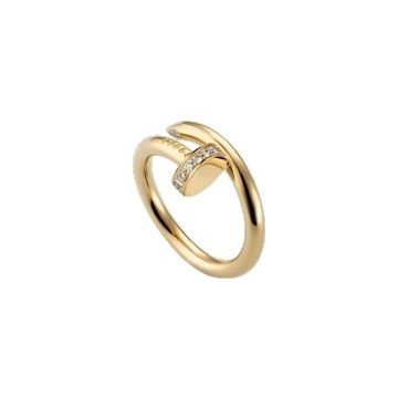 Cartier Classic Style Juste Un Clou Nail Shaped Single Circle Women Rigent Diamonds Ring B4094800/B4092700/B4216900