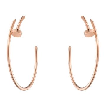 Cartier Juste Un Clou Simple Nail Style Ladies Pink Gold Earring HK Price List B8301211