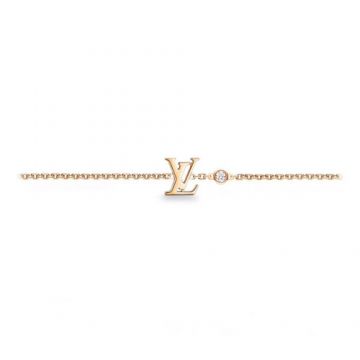 2021 Hot Selling Louis Vuitton Idylle Blossom LV Logo Charm Women Single Diamond  Link Chain Bracelet Q95595 Silver/Yellow Gold/Rose Gold