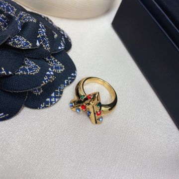  Replica Top Quality Louis Vuitton Essential Gold V Colorful  Strass Ring For Women Hot Sale Online 