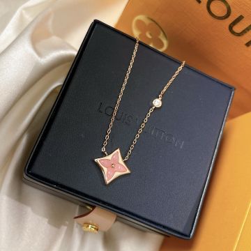 Copy Louis Vuitton Color Blossom Lady Pink Ceramics Rose Gold Star Monogram Flower & Diamond Detail Choker Online