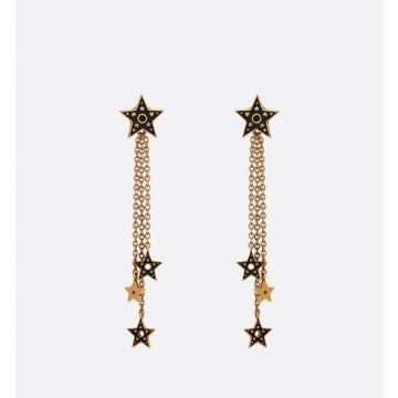 Imitation Dior Or Ladies Black Star Charming Aged Gold-tone Tassels Earrings Malaysia Price E0825DORLQ_D910