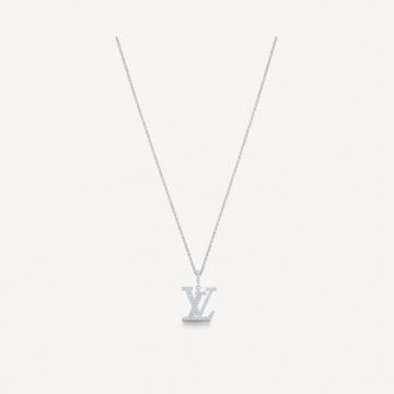 New Style Louis Vuitton Idylle Blossom Interlocking LV Pendant Female Paved Diamonds 925 Sterling Silver Necklace Q93670 UK