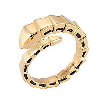 Bvlgari Serpenti Gold-plated Ring Black Decors Sale Online Dubai Women Gift Fashion Design