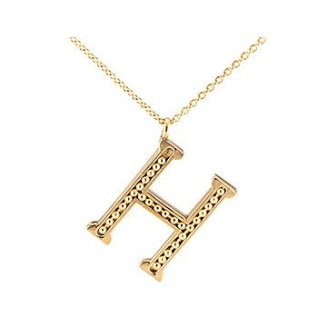 Hermes Gold-plated H Logo Decked Beads Chain Necklace For Unisex Online Shopping Dubai