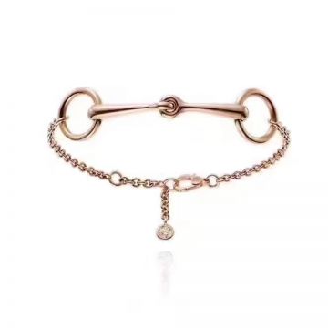 Women's Hermes Newest Style Filet d'Or Silver & Rose Gold Plated Chain Bracelet H215417B 00SH