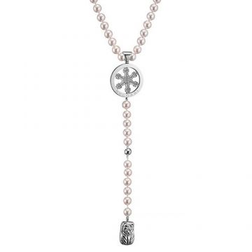 Replica Bvlgari White Pearls Necklace 316L Steel Pendant Price In Canada Women Feast 