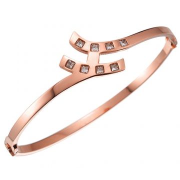 Hermes Imitation Rose Gold Plated Bangle Fashion Diamonds Bracelet For Women Malaysia Price