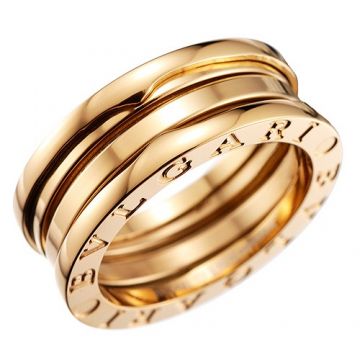 Fake Bvlgari B.zero1 Yellow Gold-plated Ring Inlaid Logo Spiral Design Stylish Style Sale NYC Unisex AN191023