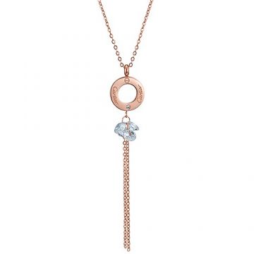 Phony Cartier Love Circle Charm Inlaid Diamonds Screw Detail Tassel Necklace Price In Dubai