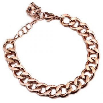 Bvlgari B.zero1 Phony Rose Gold Thick Chain Spiral Pendant Bracelet Paris Fashion Show UK Women/Men